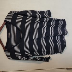 Market & Spruce lightweight navy and white striped sweater